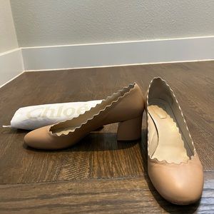 Chloe leather Lauren scalloped pump